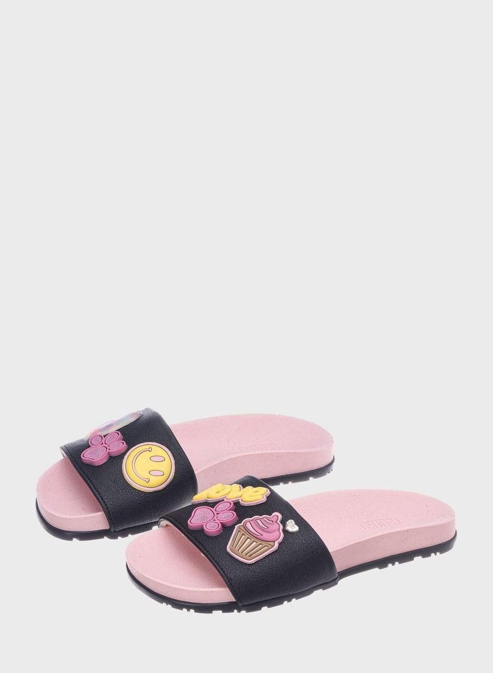 Charming Heart Print Slides for Kids - Effortless Style - Image 1