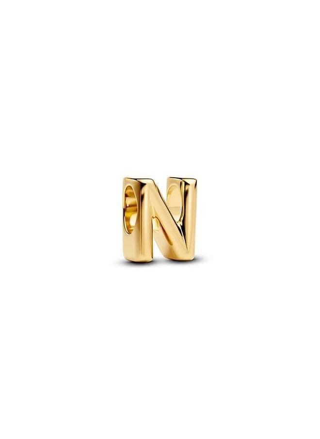 PANDORA Letter N Alphabet Charm in 14k Gold - Image 1