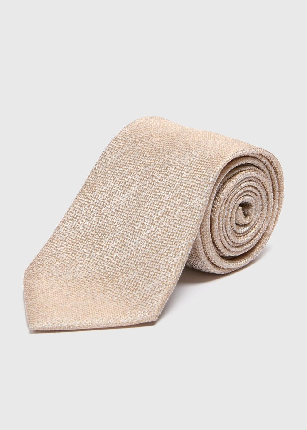 Taylor & Wright Beige Linen Elegance Tie for Men - Image 1