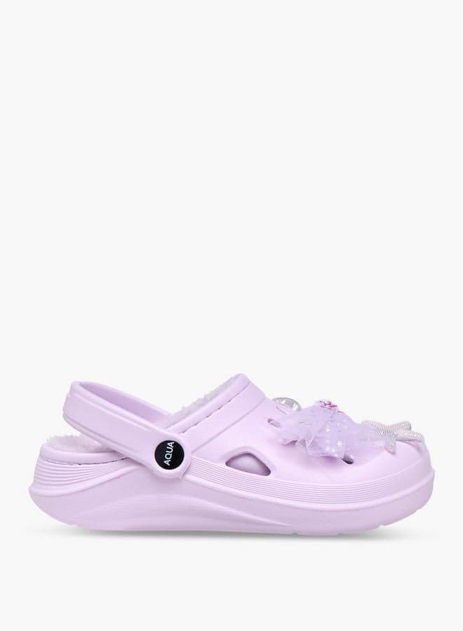 Lilac Mermaid Jibbitz 25252B: Enchanted Fur-Lined Clogs - Image 1