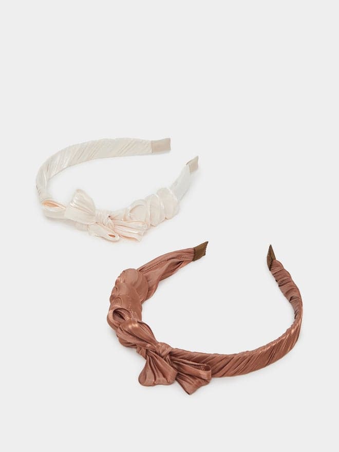 Chic Bow Detail Headband Duo for Women by Styli - Image 1