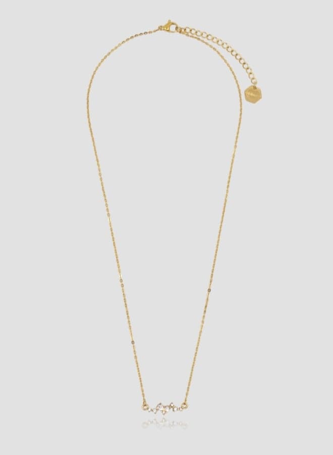Lady Mauve Gold Cosmo Necklace - Hypoallergenic Elegance - Image 1