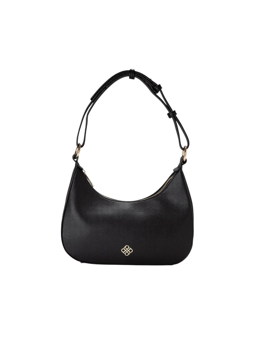 Bata Chic Textured Hobo Bag in Elegant Black - Image 1