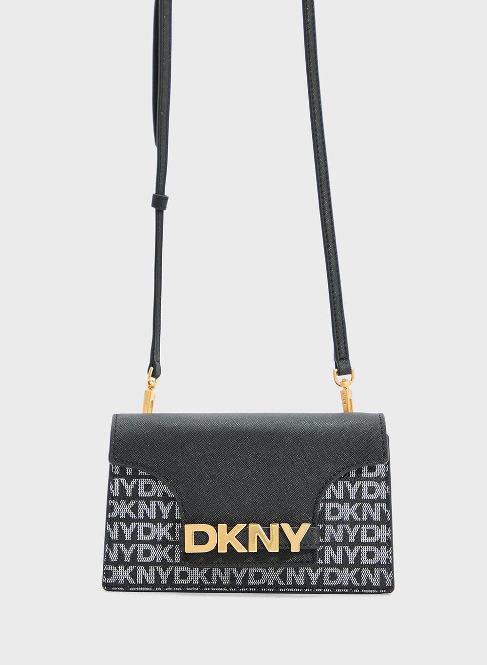 DKNY Avril Elegance Crossbody Wallet - Chic Gold Accents - Image 1