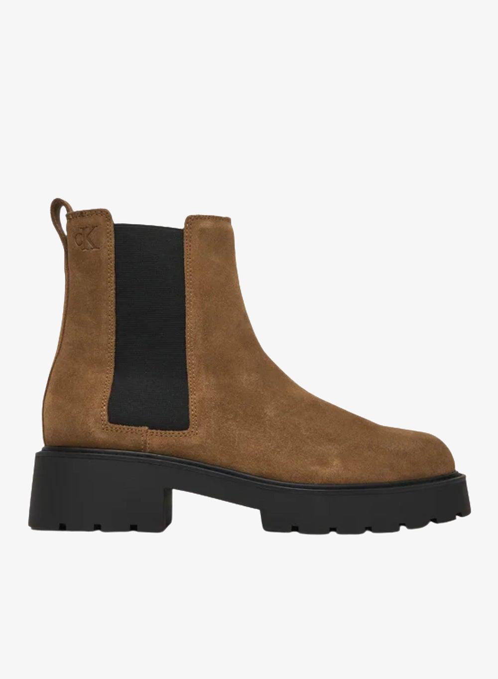 Classic Taupe Suede Chunky Chelsea Boots Yw0Yw02071Adh - Image 1
