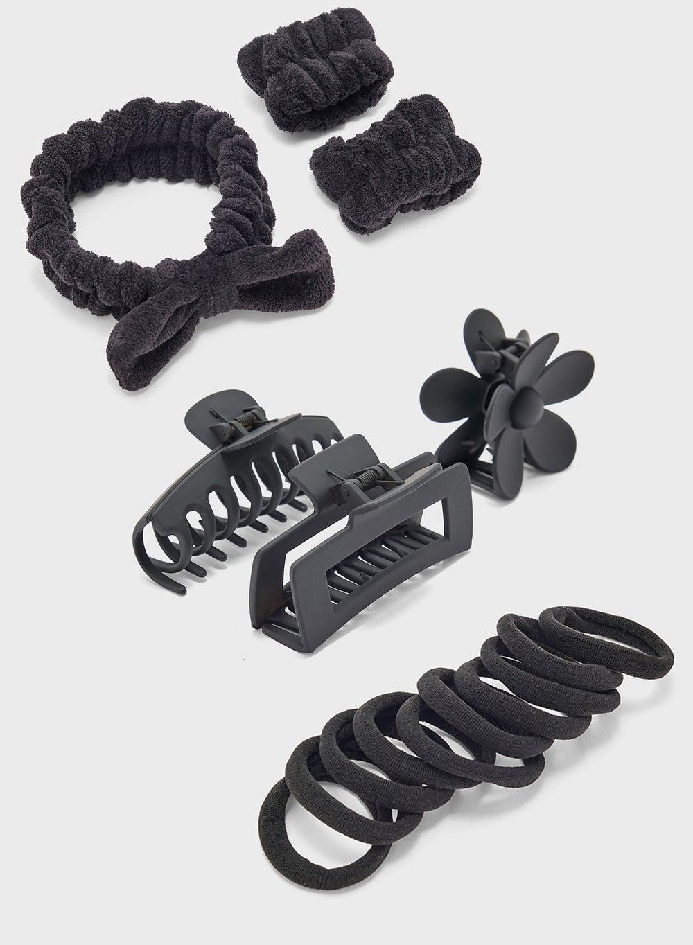 G1065 Elegant Black Hair Tie Collection - Image 1