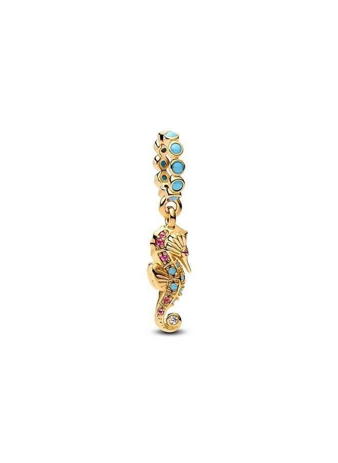 PANDORA 14k Gold-Plated Seahorse Dangle Charm - Image 1