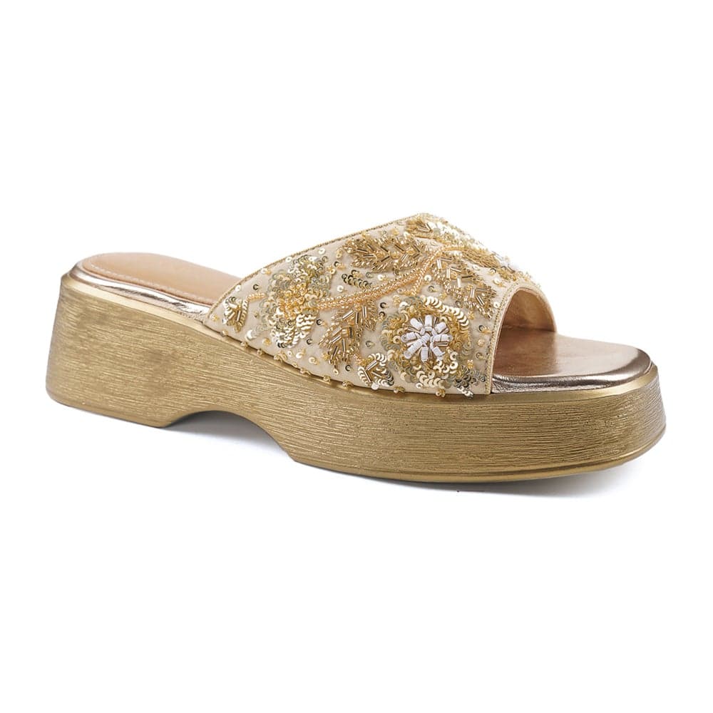 Anaar Miss Maple Satin Embellished Open Sandals for Special Occasions - Image 1