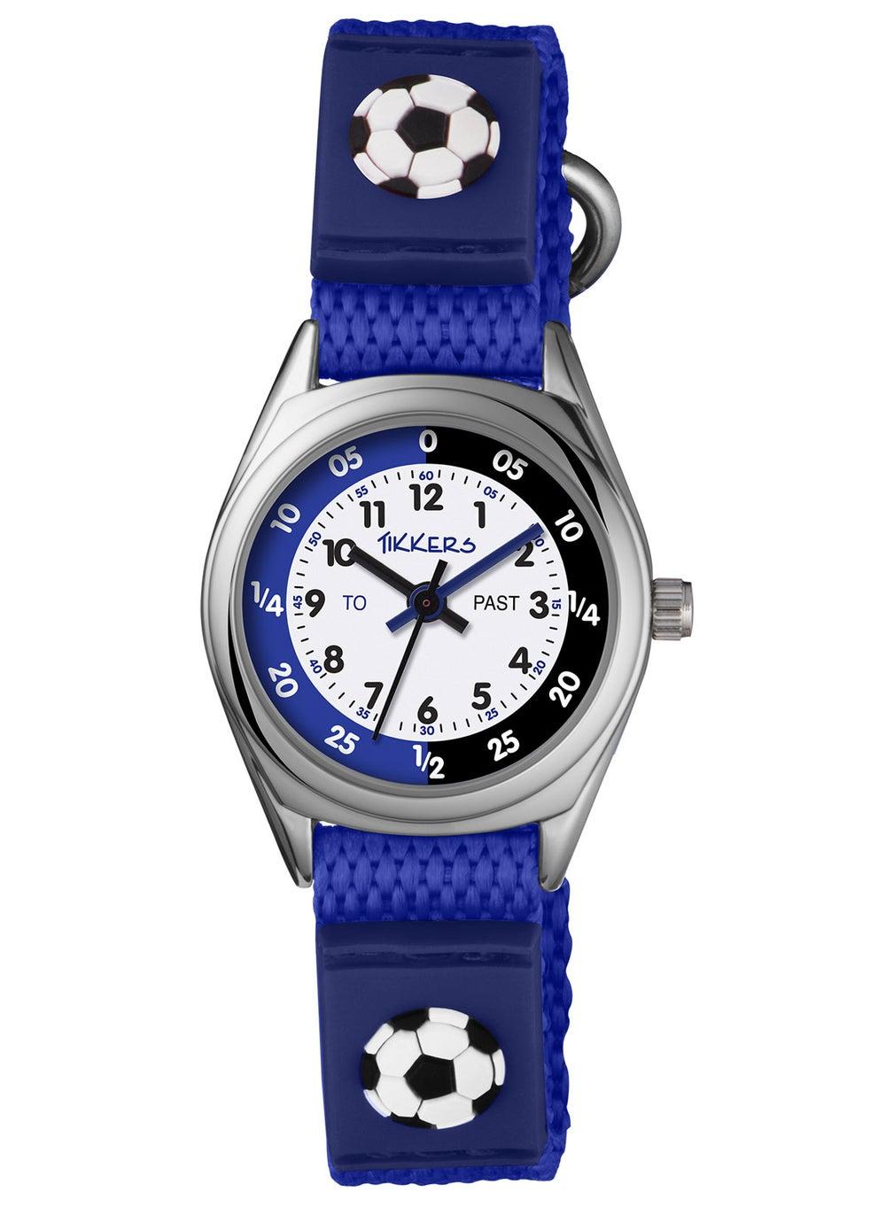 Tikkers Boys Blue Football Time Teacher Watch TK0122 - Image 1