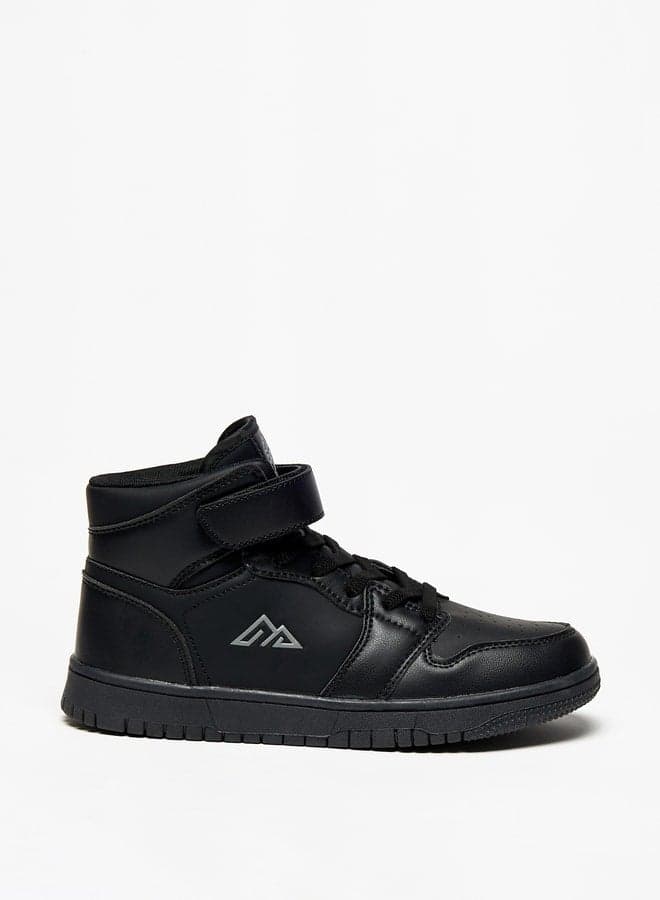 14Nx5 10920Bpblack Luxe Panelled High-Top Sneakers for Boys - Image 1