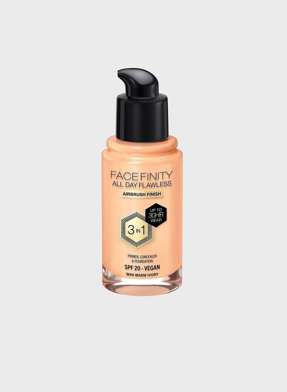 Max Factor Facefinity W44 Warm Ivory - 30ml Flawless Finish - Image 1