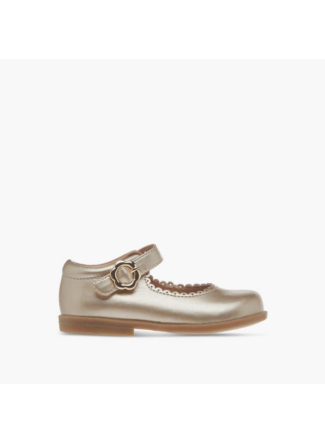 Elegant Gold Scallop Mary Jane Ballerinas 1448B16579 - Image 1