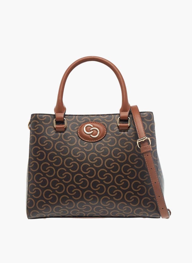 Celeste Monogram Print Tote Bag for Women with Detachable Strap - Image 1