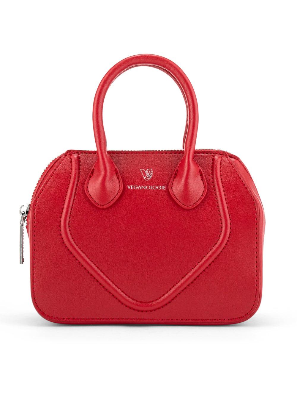 Eco-Chic Mini Gemma Handbag in Radiant Red – Crafted with Bamboo - Image 1