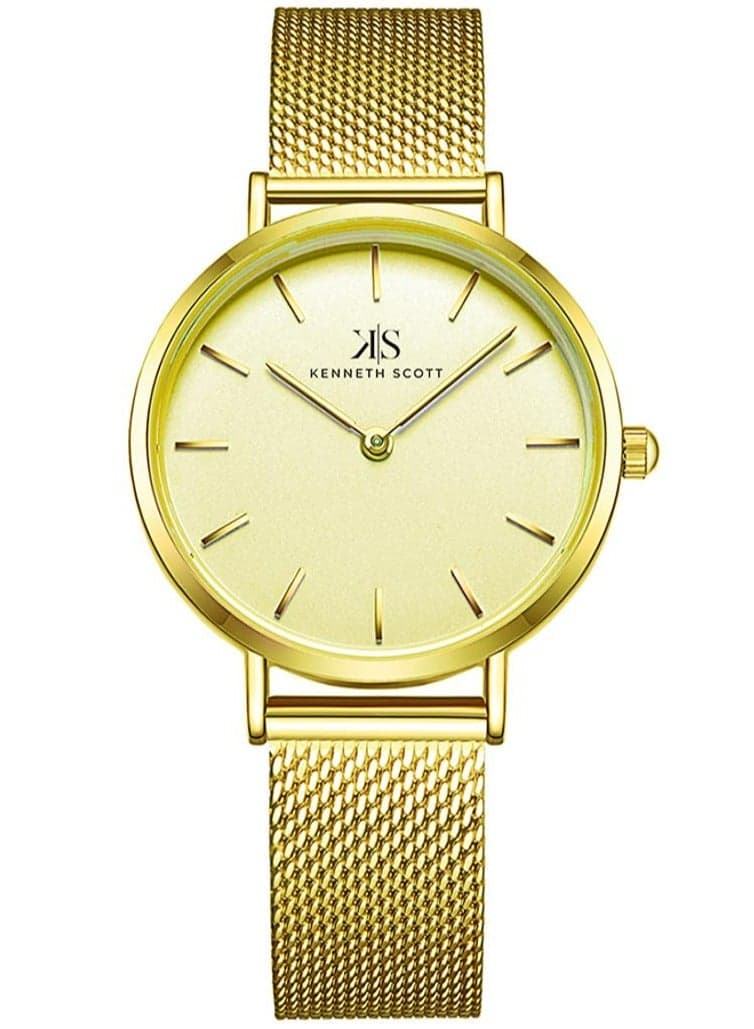 KENNETH SCOTT K22519-GMGC Elegant Gold Stainless Steel Watch - Image 1