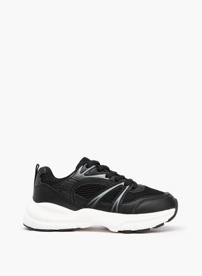 Onex Bic29288B Boys' Stylish Black Lace-Up Sneakers - Image 1