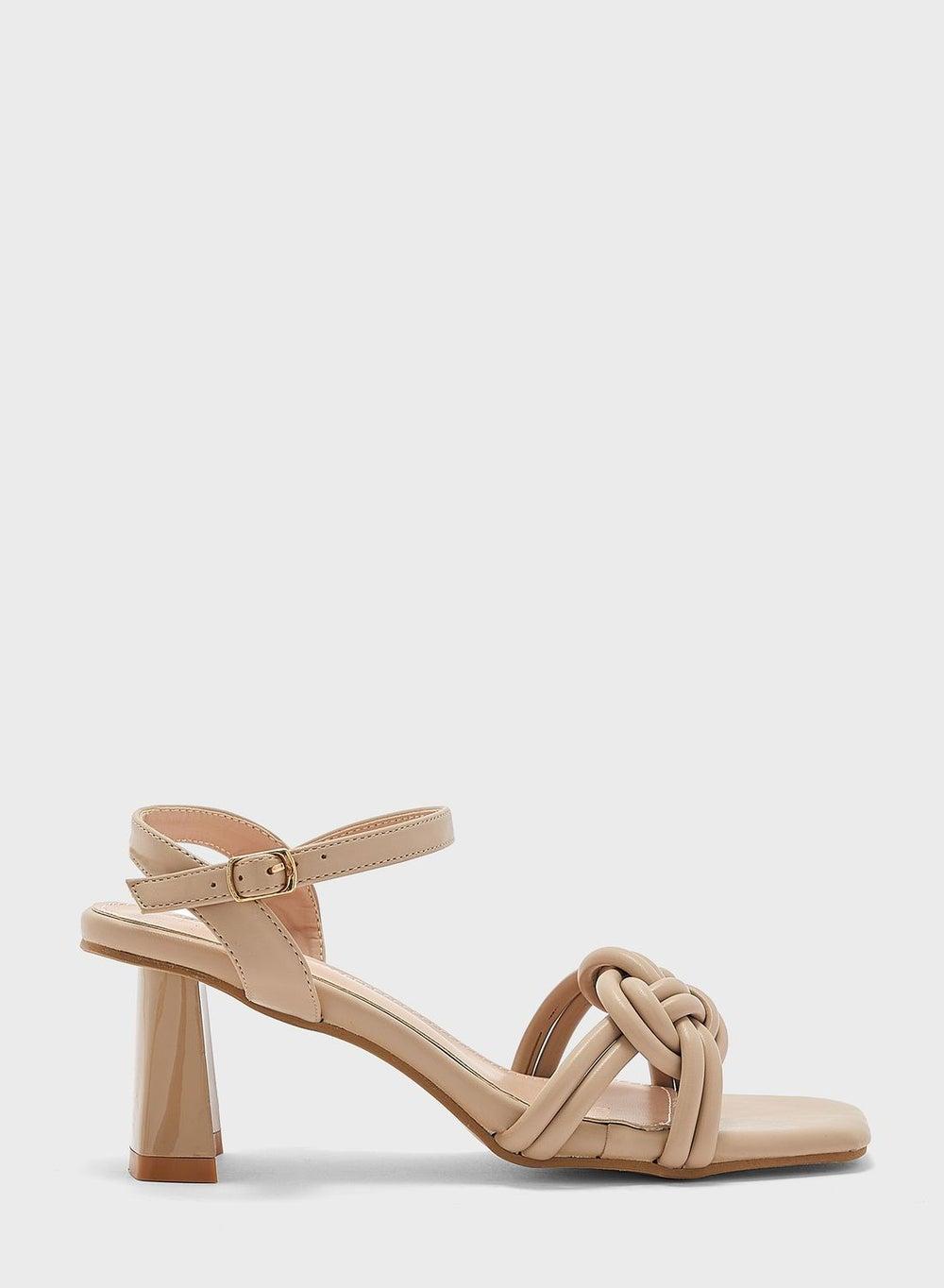 Elegant Square-Toe Strappy Heels Xy23340 - Image 1