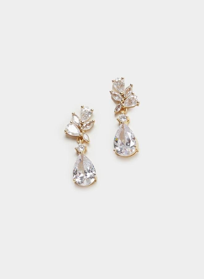 Styli Crystal Dazzle: Women's Embellished Dangle Earrings - Image 1