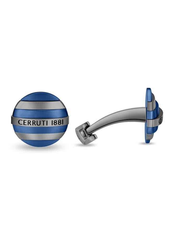 CERRUTI 1881 Edoardo Grey & Blue Two-Tone Cufflinks - Image 1