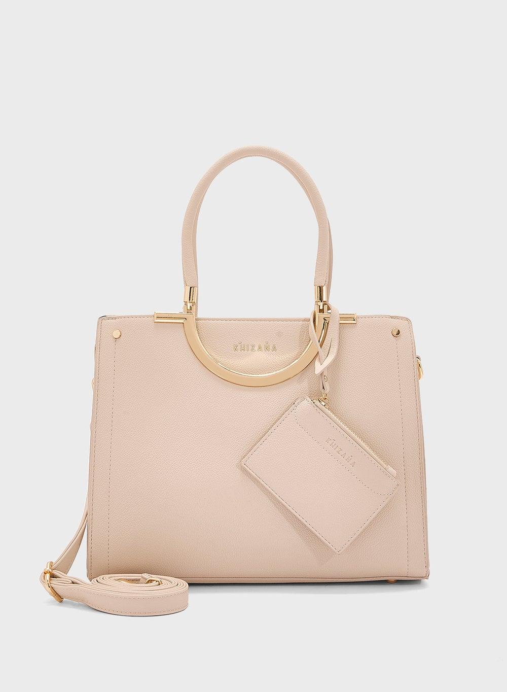 Khizana Mild Grain Satchel with Pouch - Elegance for Women - Image 1