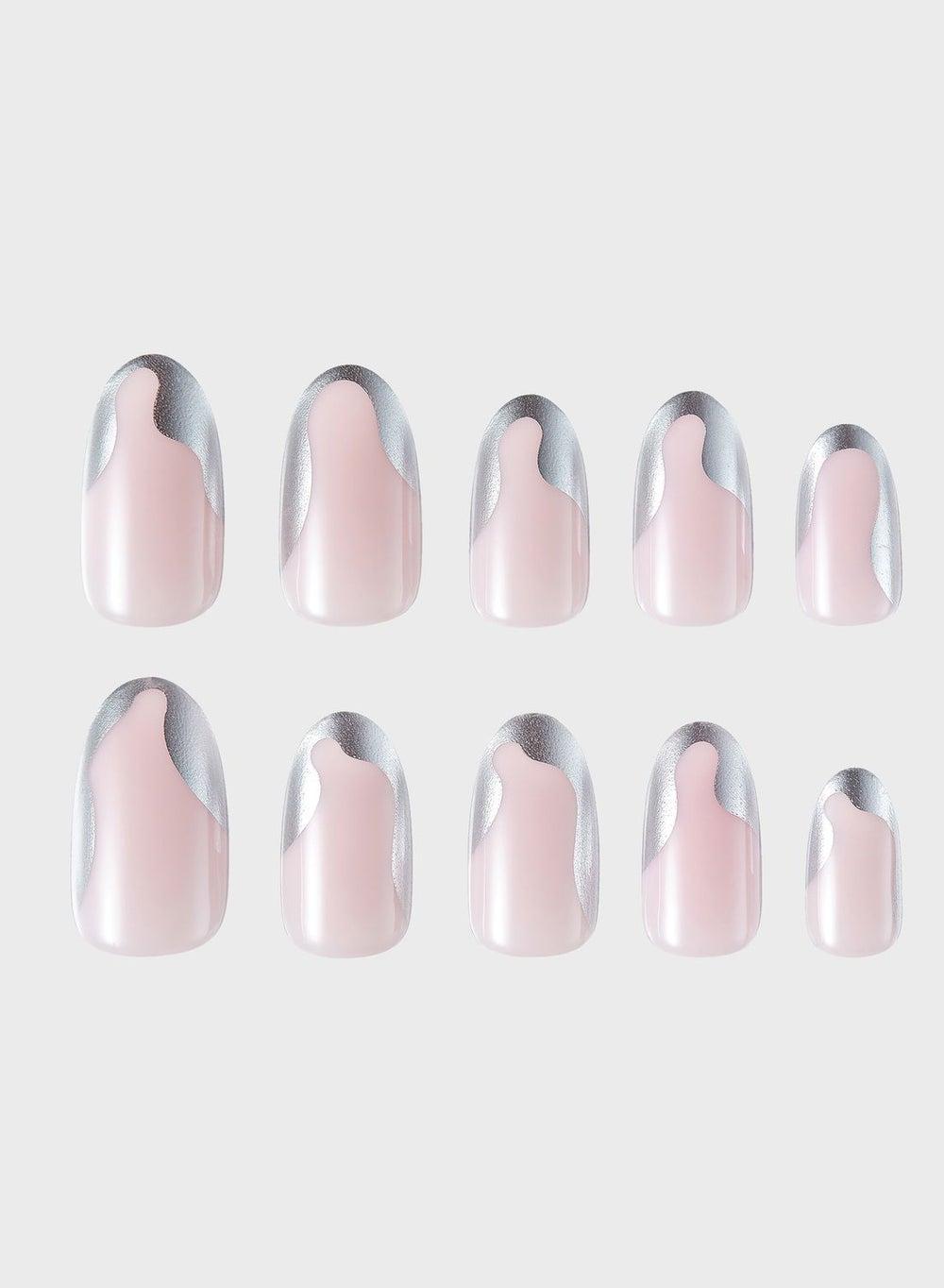 Stay Press'D Groovy Chrome Nails - Lkn003 Multicolor Mastery - Image 1