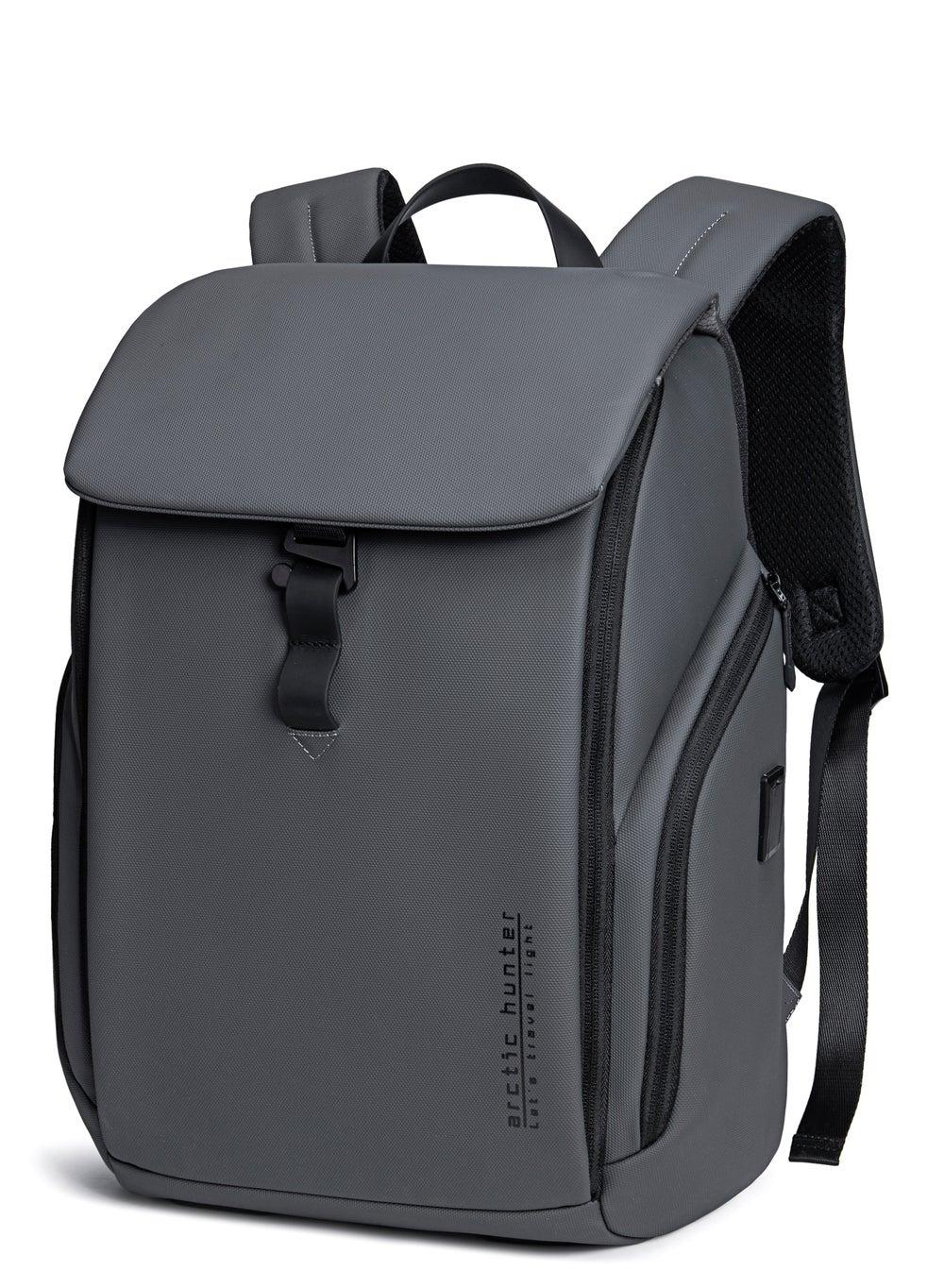ARCTIC HUNTER B00558: Grey Anti-Theft Laptop Backpack - Image 1