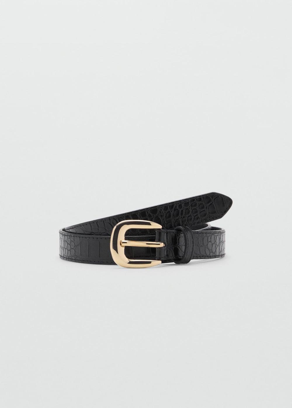 MANGO Croco Chic: Leather-Effect Belt for Women - Image 1