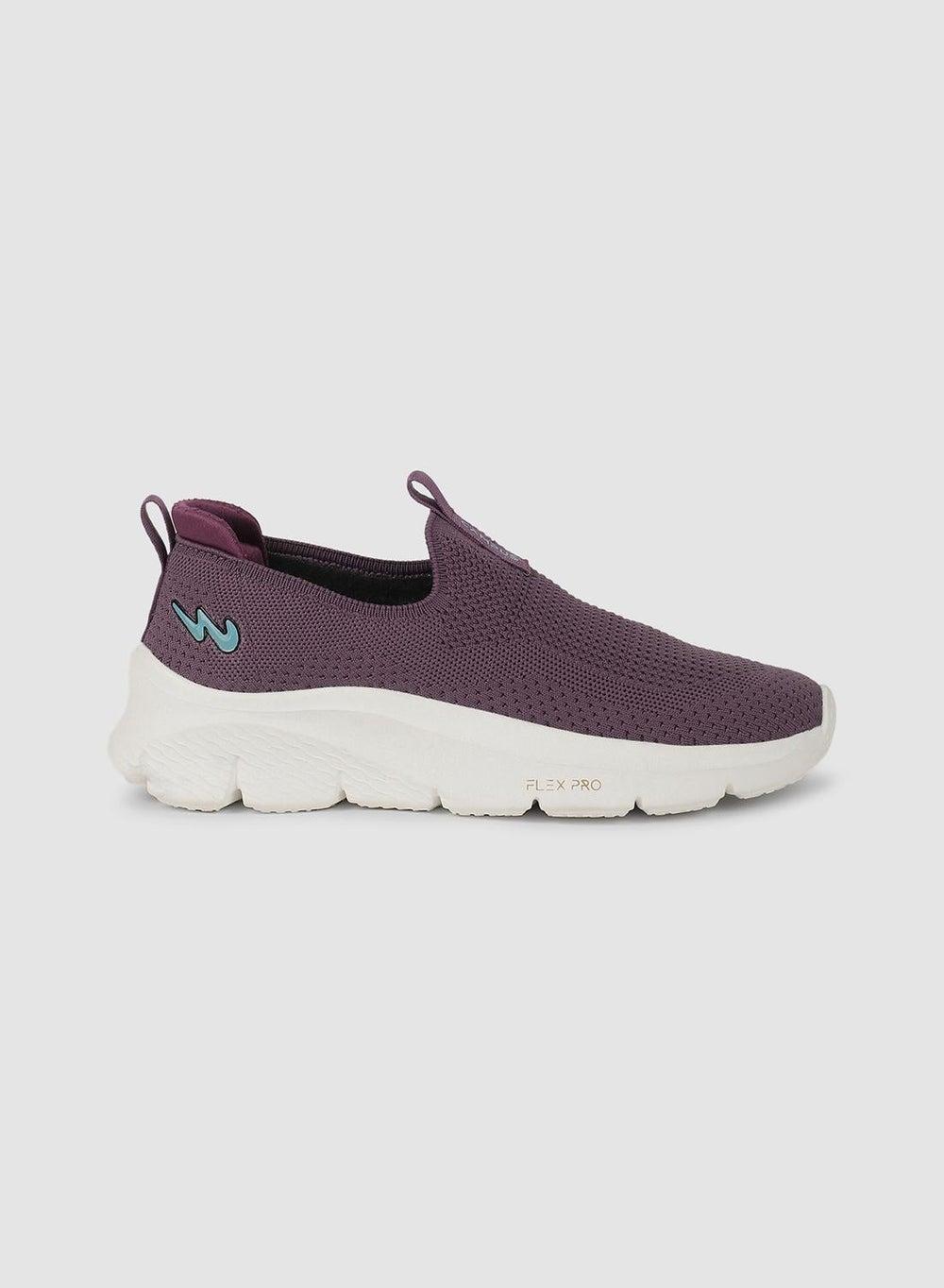 Elegant D.Purple/S.Grn Campus 22L 953 Slip-On Walking Shoes for Women - Image 1
