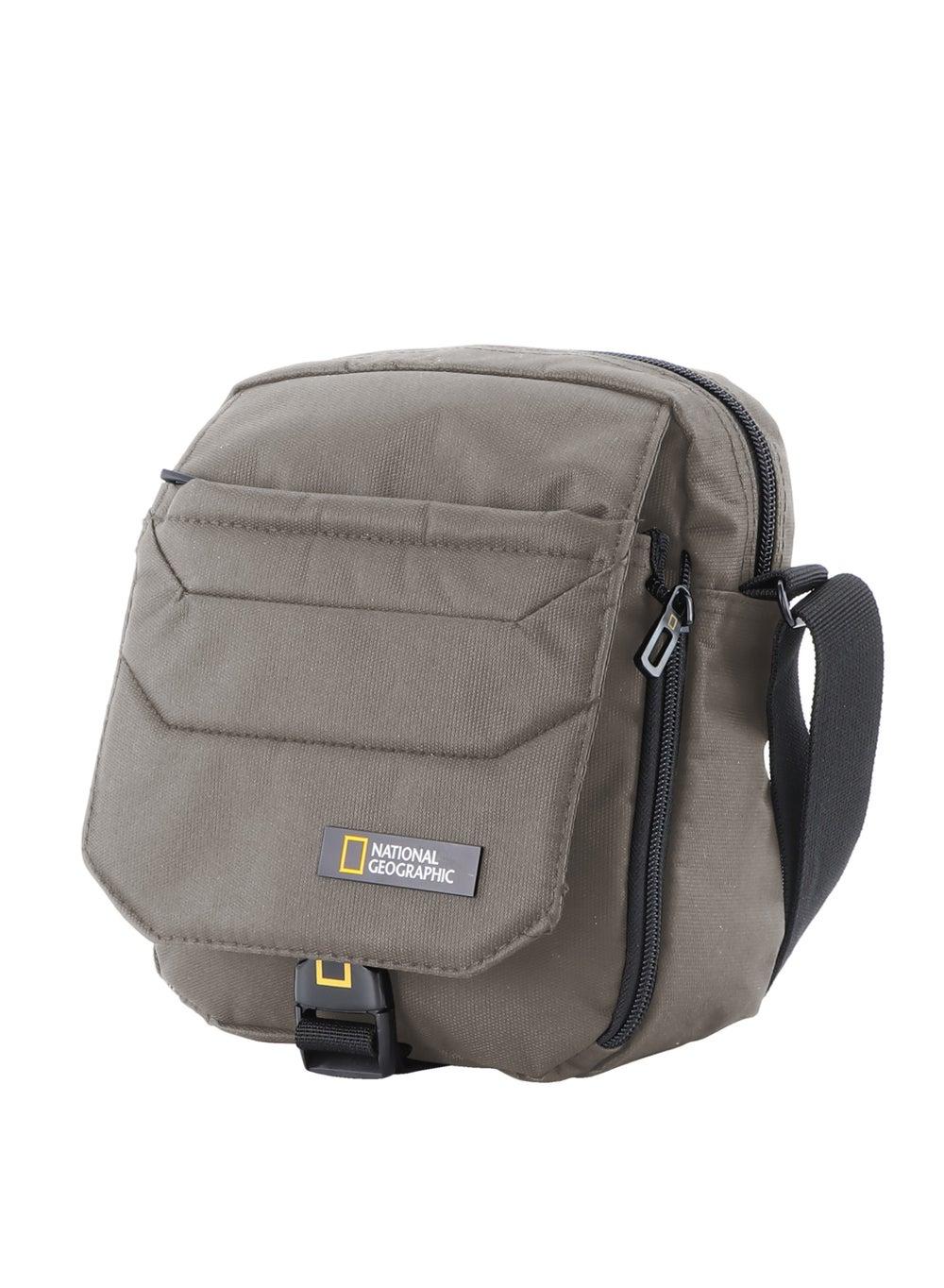 Nat Geo Pro Khaki Utility Crossbody: Expandable & Eco-Friendly - Image 1