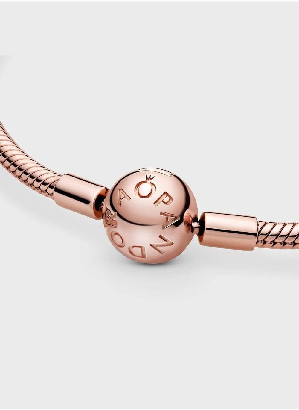 PANDORA 14k Rose Gold-Plated Moments Snake Chain Bracelet - Image 1