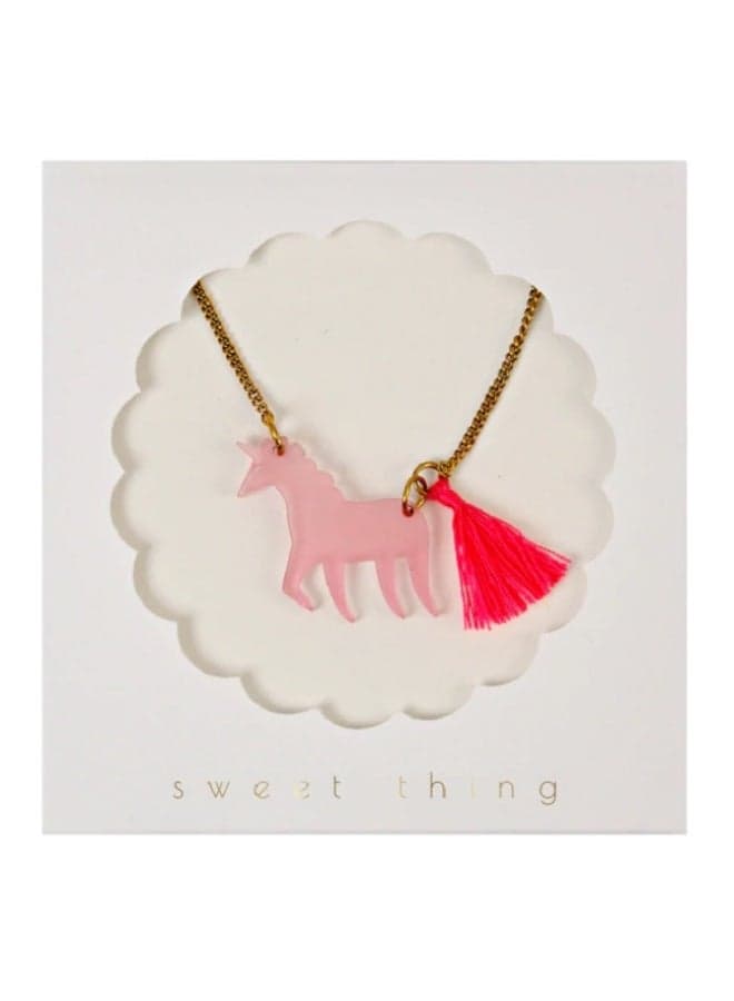 Meri Meri Enchanted Unicorn Necklace with Tassel Detail - Image 1