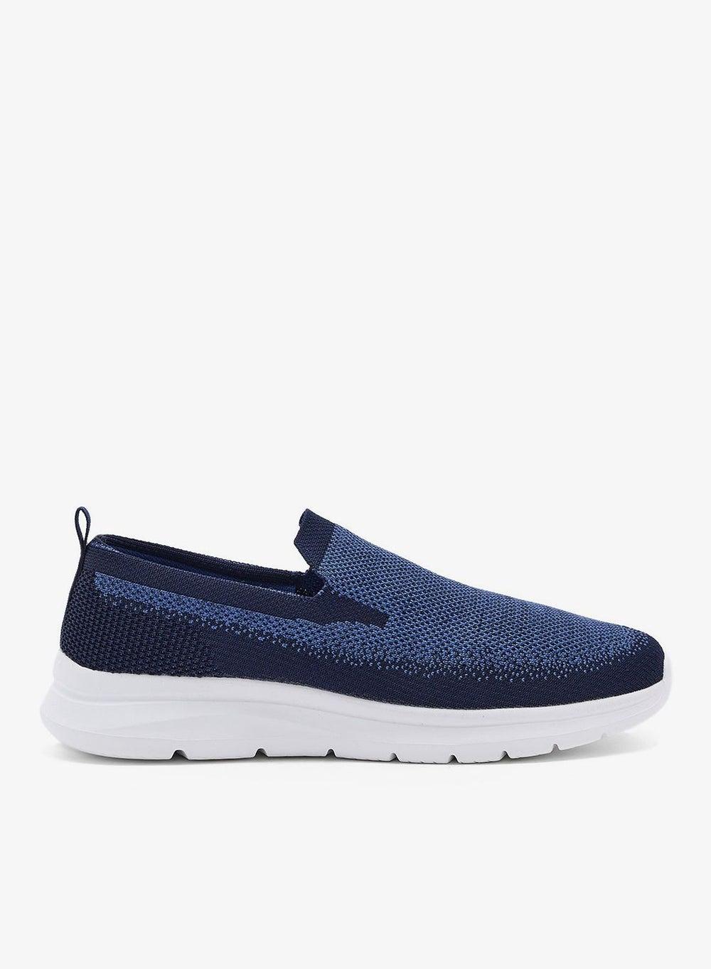 Elegant Navy Msh24921 Men's Casual Knitted Slip-Ons - Image 1