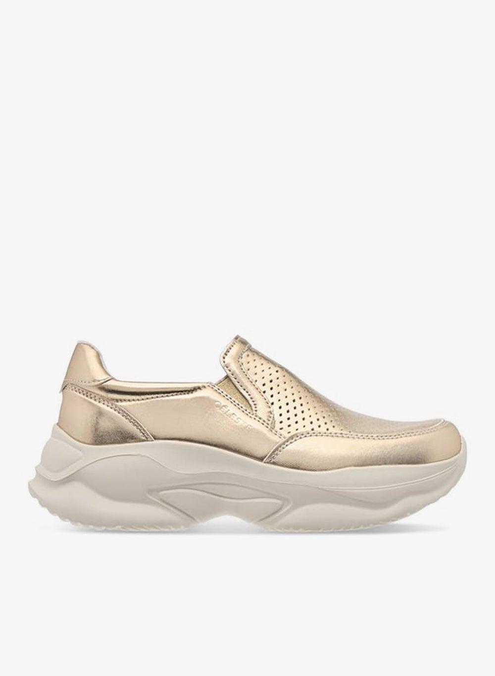 NW240901 Rose Gold Cutout Detail Women's Sneakers - Image 1