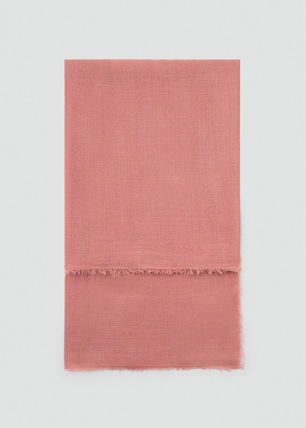 MANGO Women's Frayed Edge Elegant Scarf - Image 1