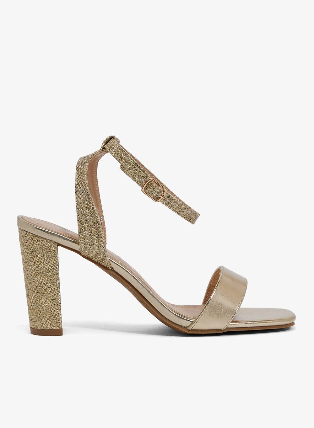 Golden Glamour Block Heel Sandal F12044Xm1 - Image 1