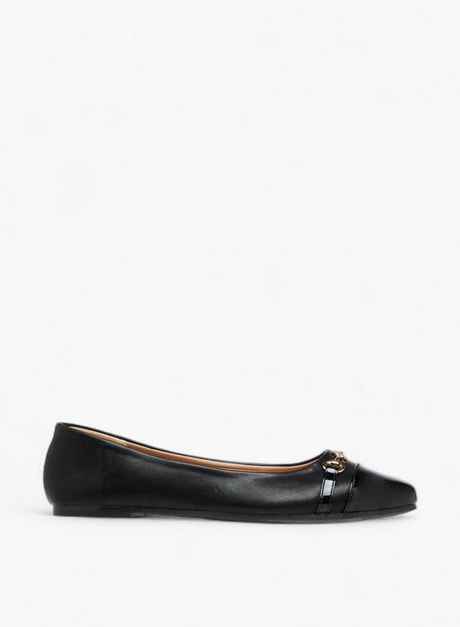 Elegant Bs438A 230019 Re Black Square-Toe Ballerina Flats - Image 1