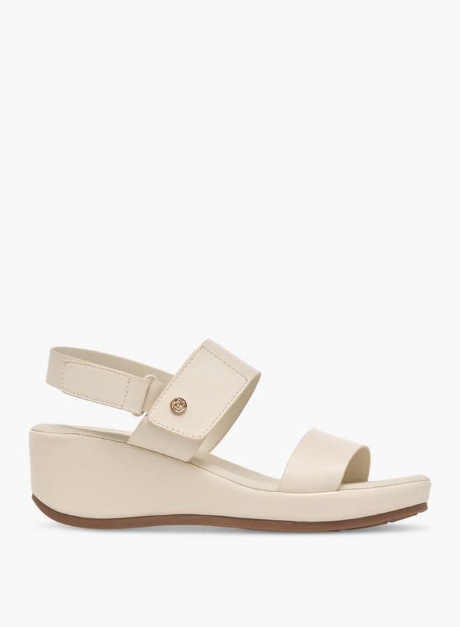 Onexr25Aw01265 Ivory Comfort Wedge Sandals for Women - Image 1