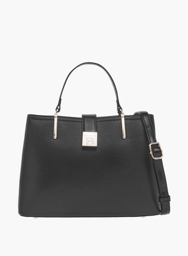 Flora Bella Textured Elegance Tote - Detachable Strap - Image 1