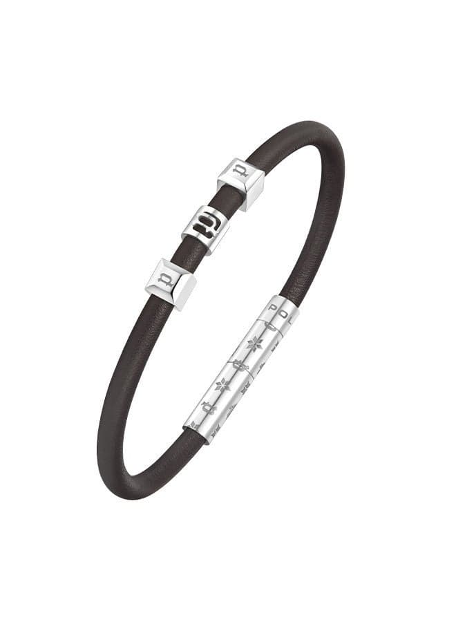 POLICE Black Flake Men's Leather Bracelet PEAGB0033902 - Image 1