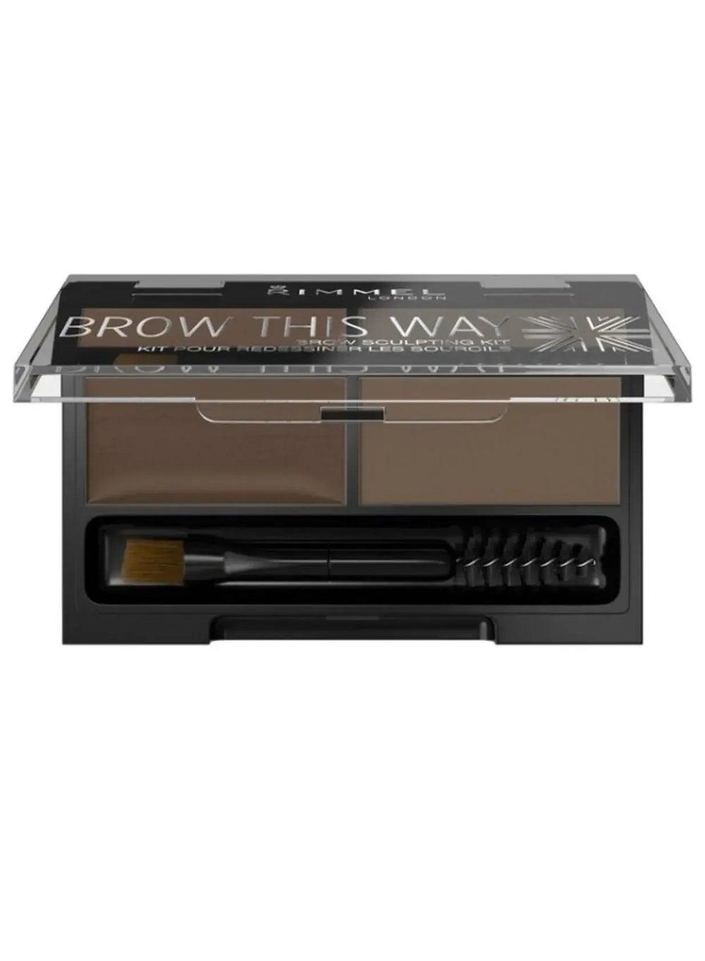 Rimmel Brow Sculpt Kit 002 Medium Brown 1.3g - Image 1