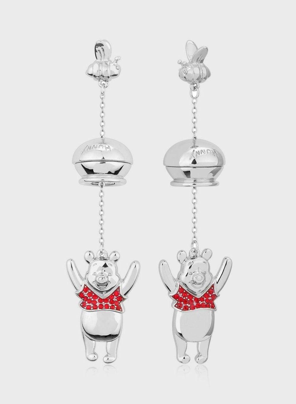 Winnie the Pooh Sterling Silver Hunny Pot Earrings - Image 1