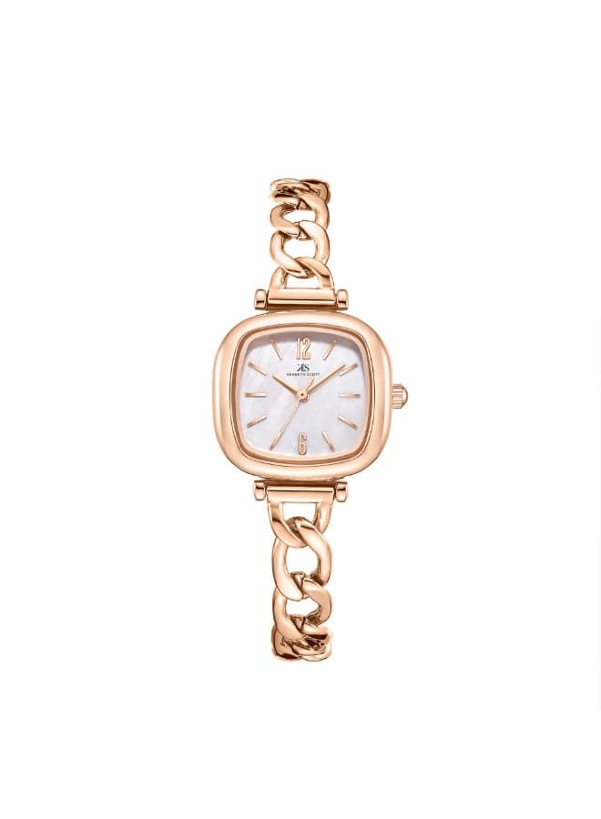 KENNETH SCOTT K23513-RBKW Elegant Rose Gold Analog Watch for Women - Image 1