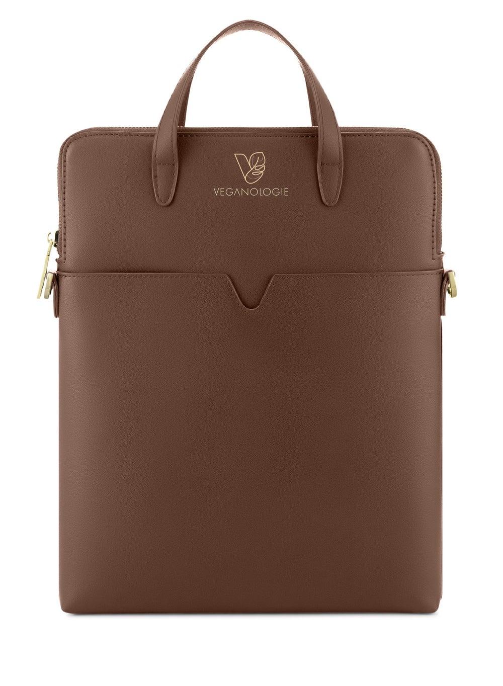 Veganologie Jupiter 16' Laptop Bag - Eco-Chic Bamboo Brown - Image 1