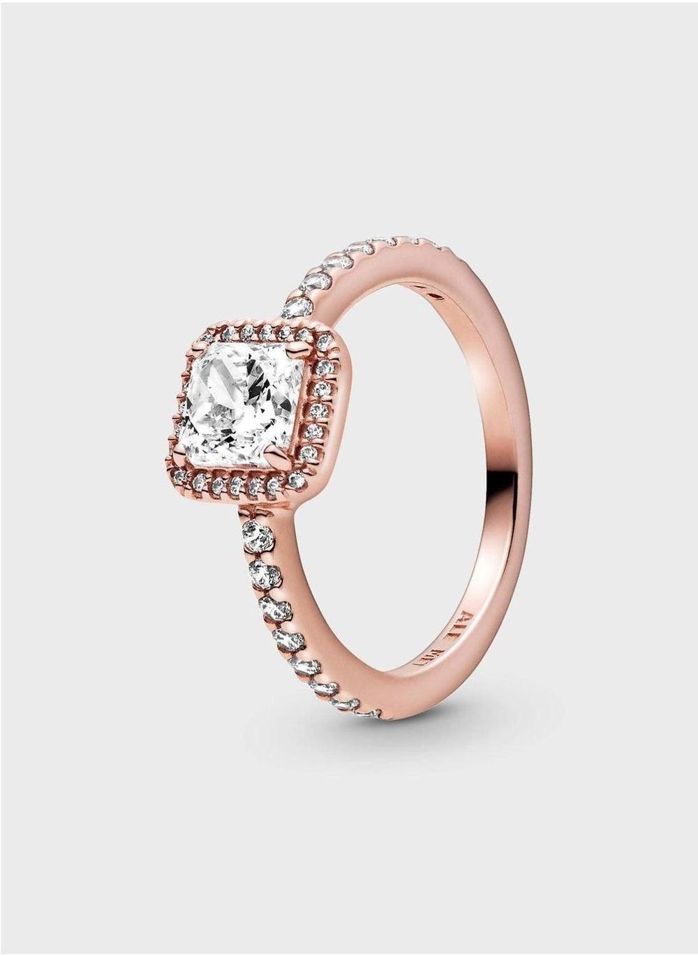 PANDORA Timeless Rose Gold Sparkle Halo Ring - Image 1
