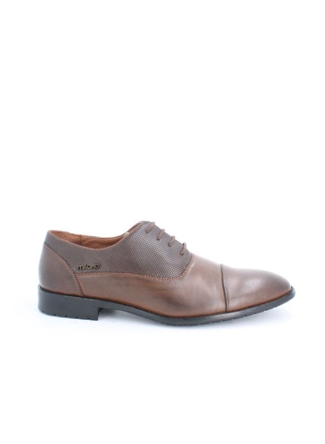 VEEONI1A Premium Brown Formal Lace-Ups with Milano Trim - Image 1