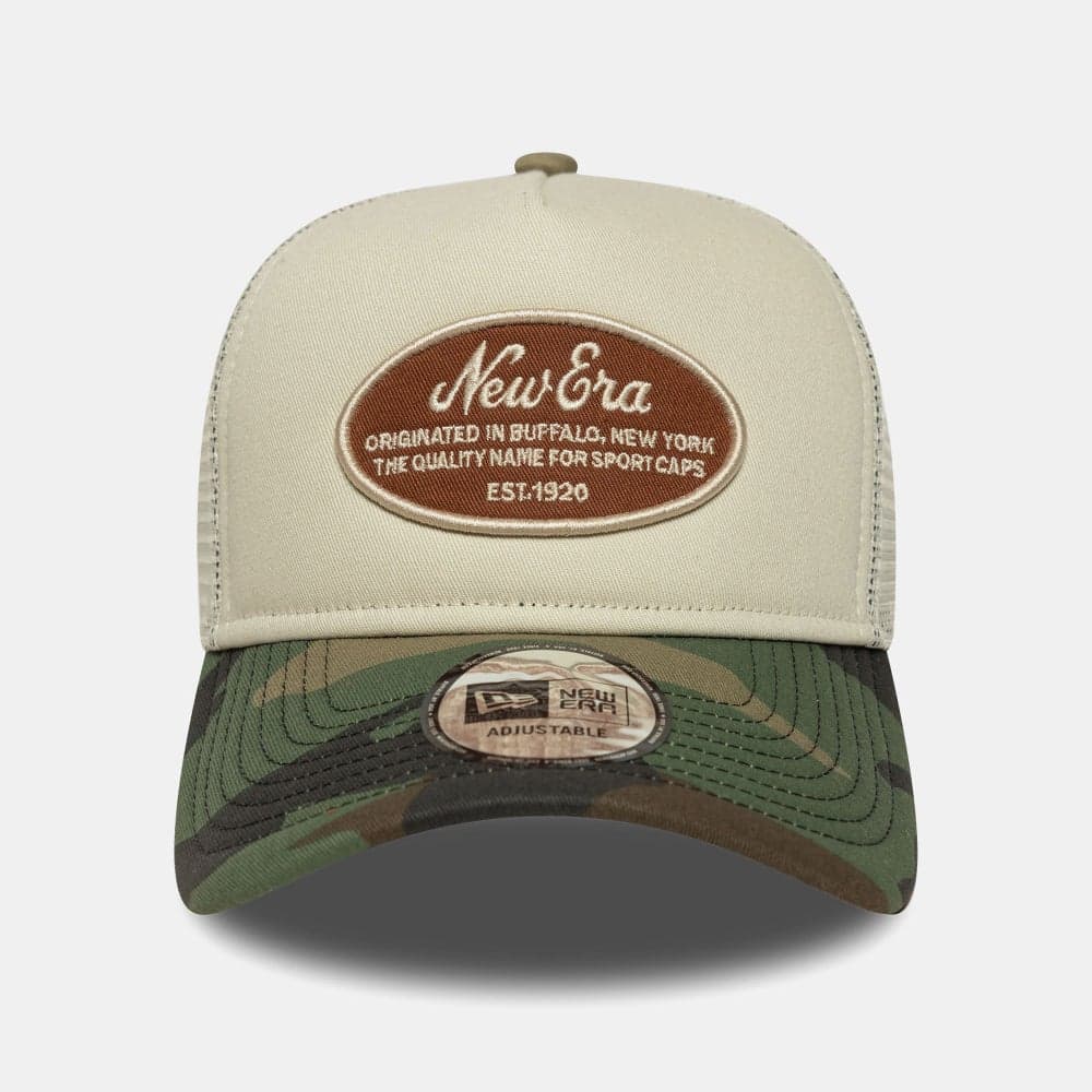 New Era Camo Trucker Cap: Oval Patch Men's Edition - Image 1