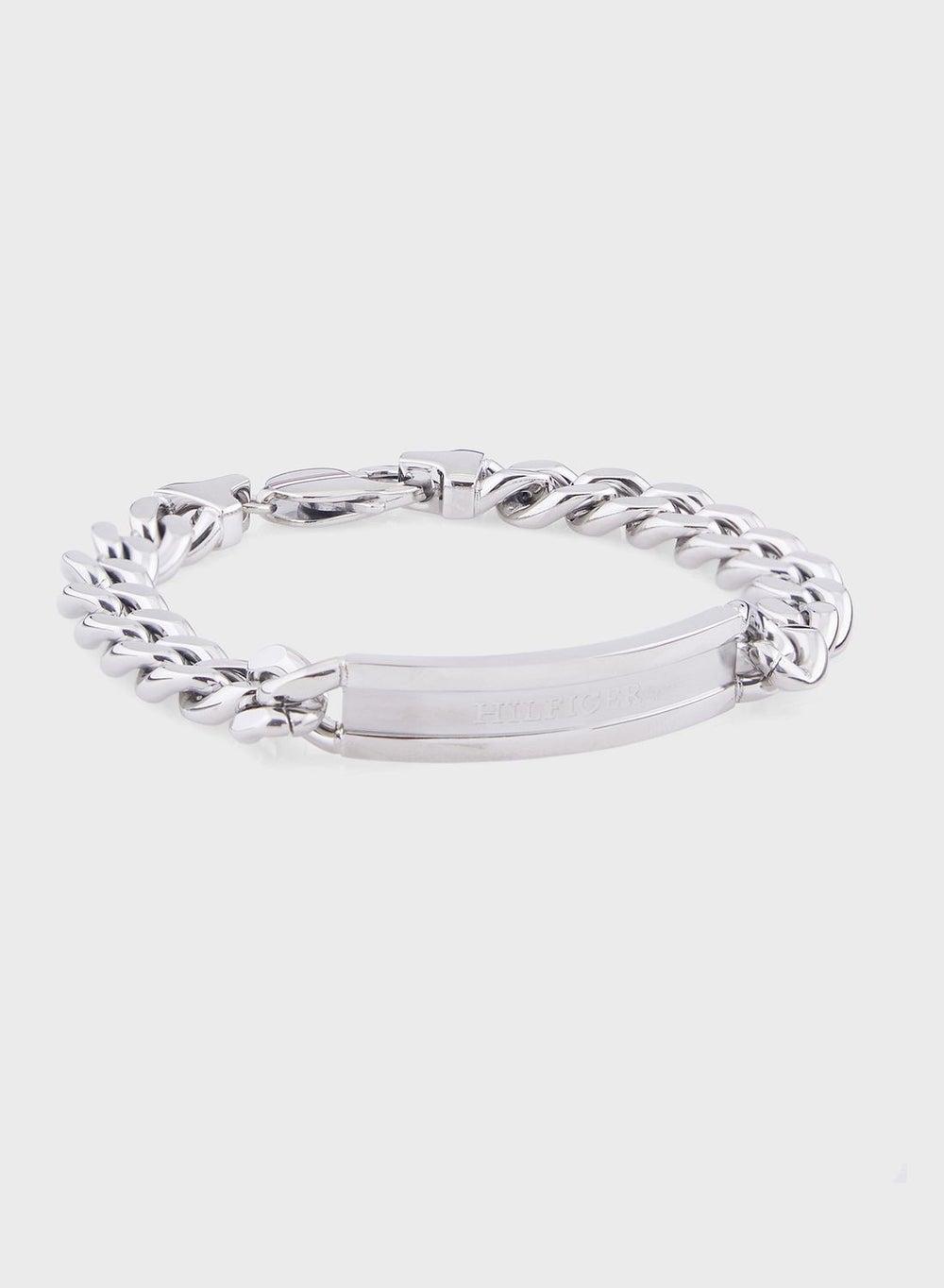 TOMMY HILFIGER Silver-Plated Men's Chain Bracelet - Image 1