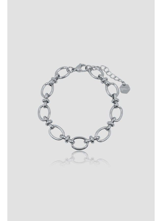 Lady Mauve Silver Lennix Bracelet - Elegant Hypoallergenic Jewelry - Image 1