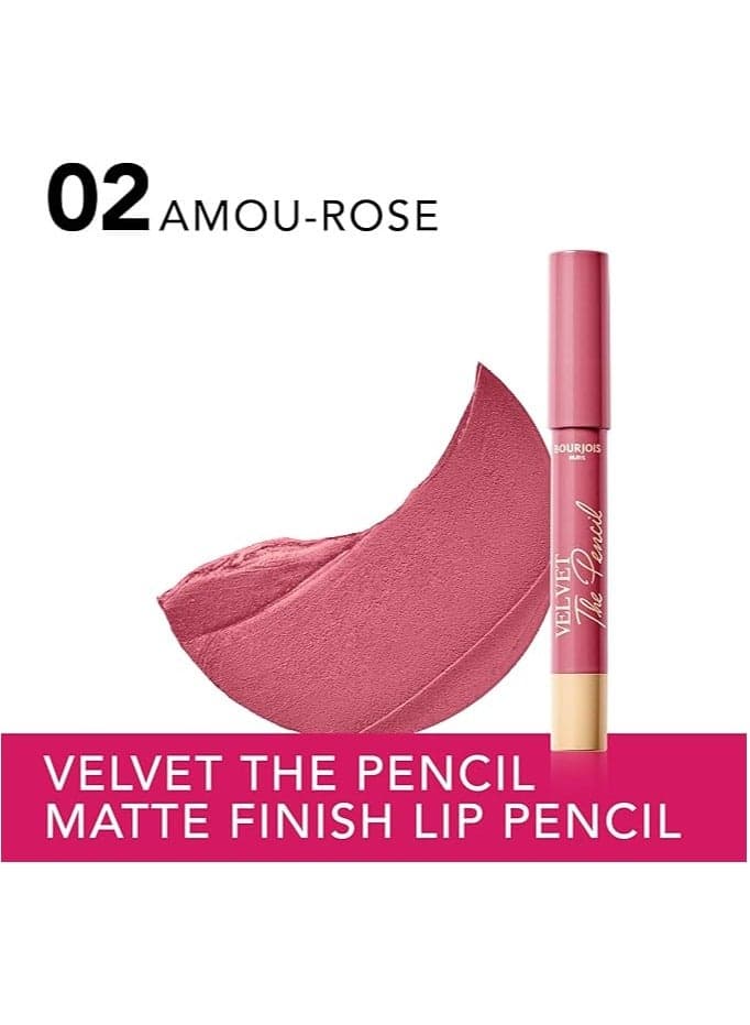 Velvet The Pencil - 02 Amou Rose, 3G - Luxe Matte Lip - Image 1