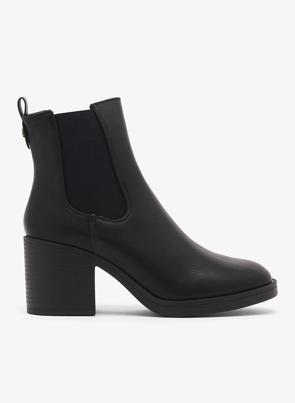 Munchie2 Ankle Boots in Sleek Black PU - Image 1